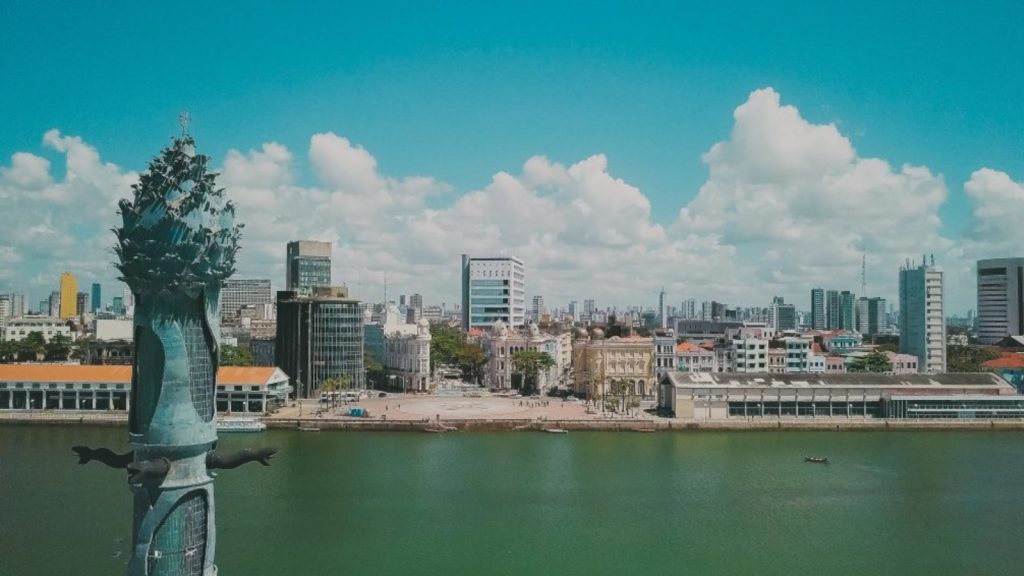 imagem vista a distancia da cidade de Recife